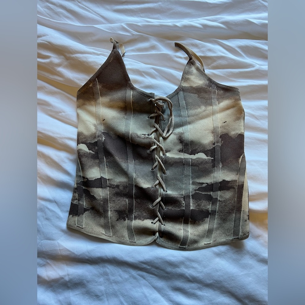 Zara laced up tank